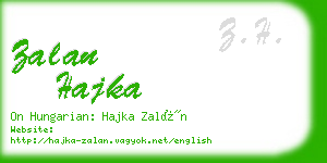 zalan hajka business card